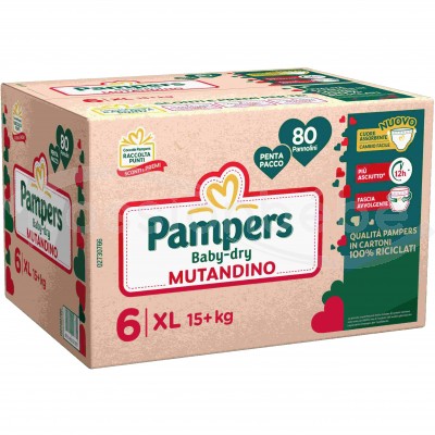 PAMPERS BABY DRY COUCHES MAXI PANTY 8-15 KG TAILLE 4 (138PCS) EN PROMOTION